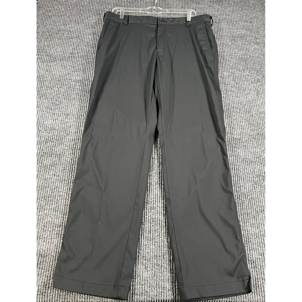 Nike Golf Pants Mens 34x32 Black Chino Outdoor Casual Dri Fit Lightweight